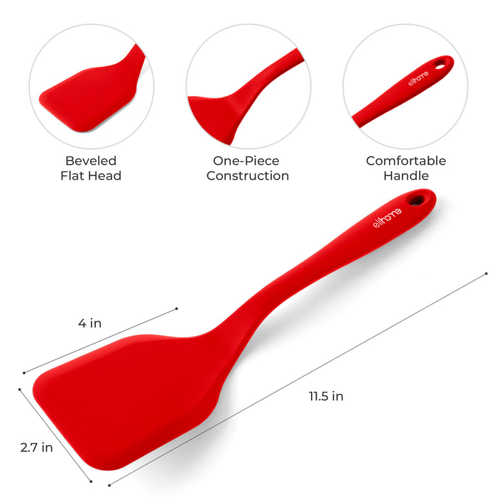 Elihome Paddle Cutting Board and 11 Piece Silicone Cooking Utensil Set