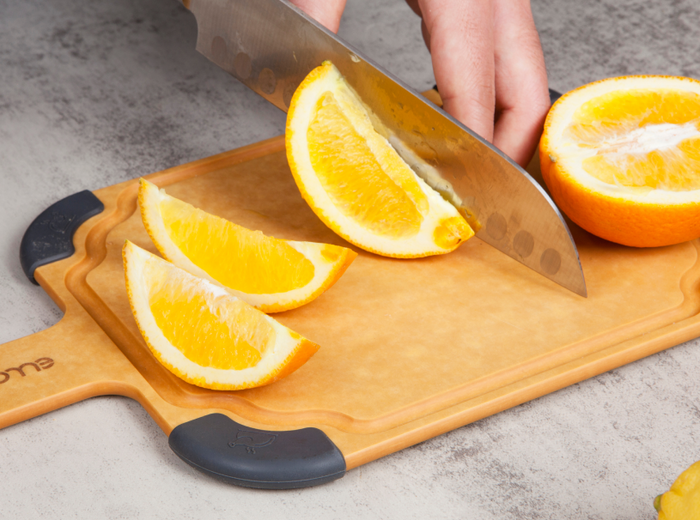 Knife-friendly surface that helps preserve blade sharpness