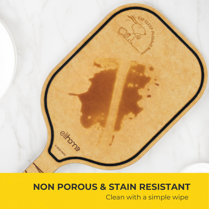 Elihome x Peanuts Pickleball Charcuterie Cutting Board -"Eat Sleep Pickleball Repeat"