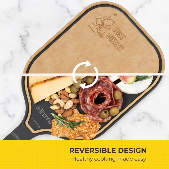 Elihome x Peanuts Pickleball Charcuterie Cutting Board -"Just Dink It"