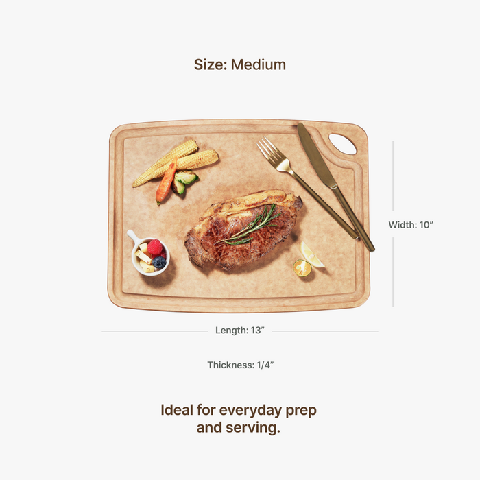 Elihome Classic Series Medium Cutting Board dimensions - 10" x 13" x 1/4"