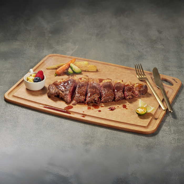 Elihome Classic Series Medium Cutting Board in use on kitchen countertop