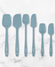 Elihome 6-piece premium silicone spatula set in Tiffany Blue (Teal). Includes classic, skinny, and mini spatulas and spoonulas. Seamless, heat-resistant tools perfect for baking and cake decorating.