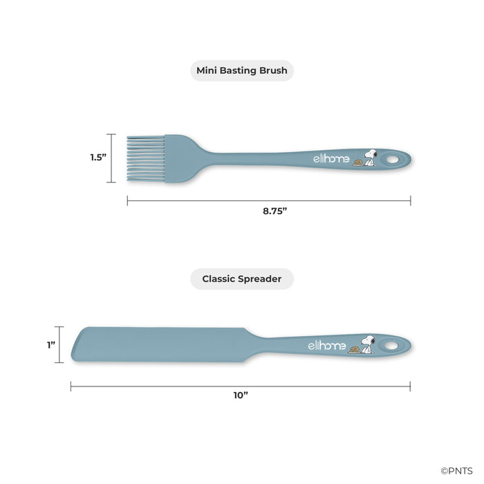 Two green spatulas with measurements and 'elihome' branding on a white background