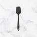 Elihome charcoal black silicone spoon spatula on marble background - heat-resistant, BPA-free, one-piece seamless design for easy cleaning