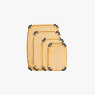 Elihome Essential Series 4-in-1 Cutting Board Set (S+M+L+XL) - wood fiber cutting board set with juice grooves and non-slip feet