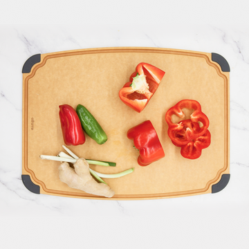 Elihome Essential Series X-Large Cutting Board in use on kitchen countertop