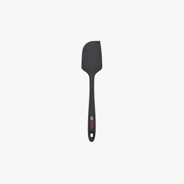 Elihome Classic Silicone Spatula in Black, 11 inches by 2.2 inches with seamless one piece design, reinforced steel core and ergonomic non-slip handle