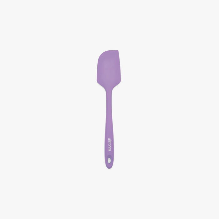 Elihome Classic Silicone Spatula in Purple, 11 inches by 2.2 inches with seamless one piece design, reinforced steel core and ergonomic non-slip handle