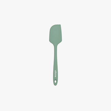 Elihome Classic Silicone Spatula in Sage Green, 11 inches by 2.2 inches with seamless one piece design, reinforced steel core and ergonomic non-slip handle