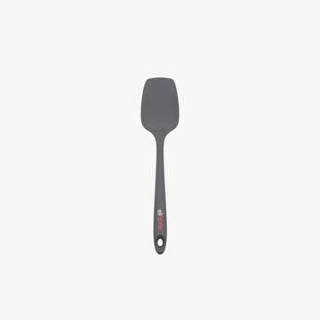 Elihome Classic Silicone Spoonula in Gray, 11 inches by 2.4 inches with seamless one piece design, reinforced steel core and ergonomic non-slip handle