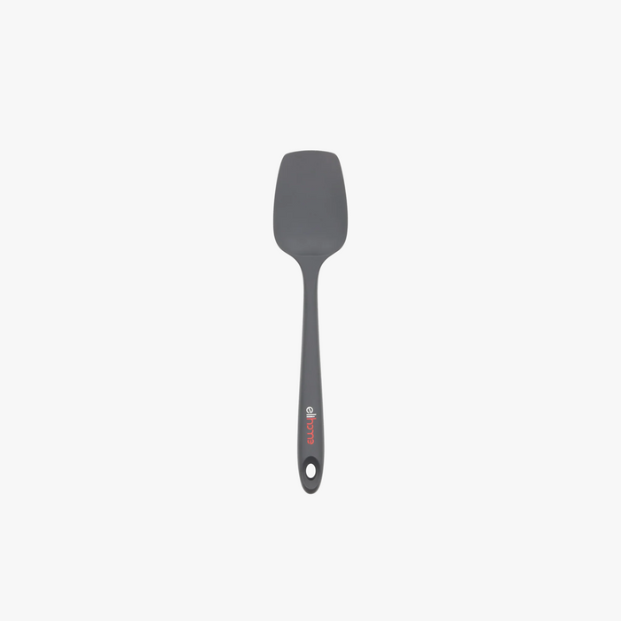 Elihome Classic Silicone Spoonula in Gray, 11 inches by 2.4 inches with seamless one piece design, reinforced steel core and ergonomic non-slip handle
