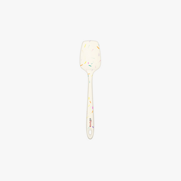 Elihome Classic Silicone Spoonula in Sprinkles, 11 inches by 2.4 inches with seamless one piece design, reinforced steel core and ergonomic non-slip handle