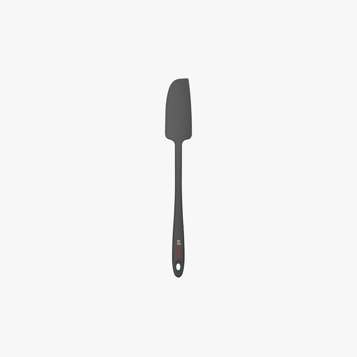 Elihome Skinny Slim Silicone Spatula in Gray, 11 inches by 1.5 inches with seamless one piece design, reinforced steel core and ergonomic non-slip handle