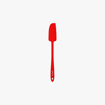 Elihome Skinny Slim Silicone Spatula in Red, 11 inches by 1.5 inches with seamless one piece design, reinforced steel core and ergonomic non-slip handle