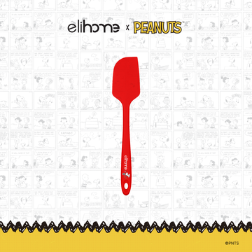 Elihome x Peanuts Classic Silicone Spatula, 11 inches by 2.2 inches in Red with official Snoopy artwork on the handle