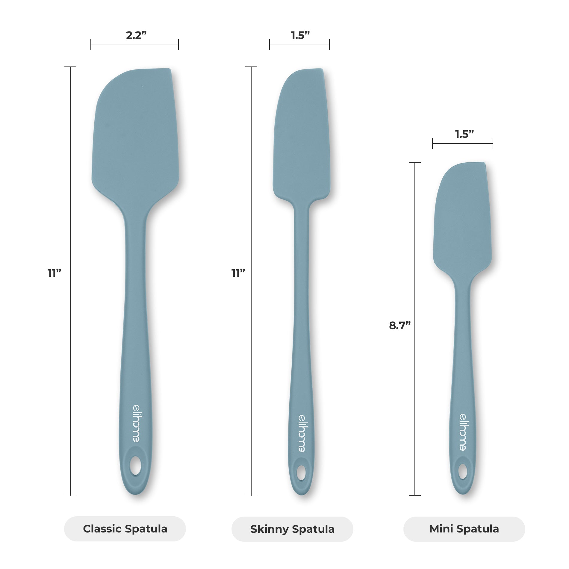 3 Piece Silicone Spatula Set - Red