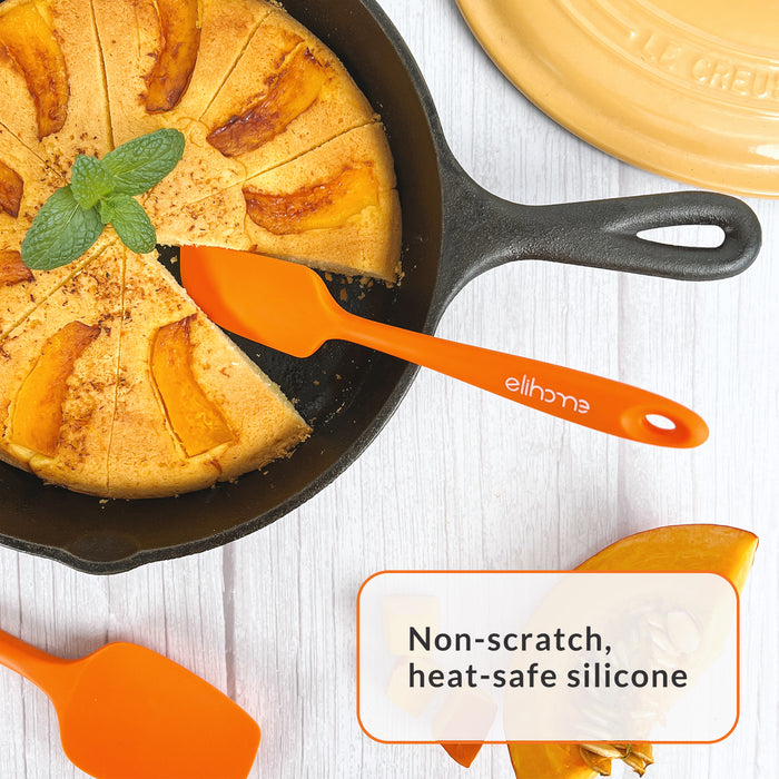 Orange Silicone Spatula | 3 Piece Silicone Spatula | Elihome