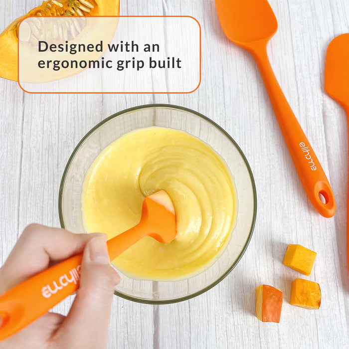 Orange Silicone Spatula | 3 Piece Silicone Spatula | Elihome