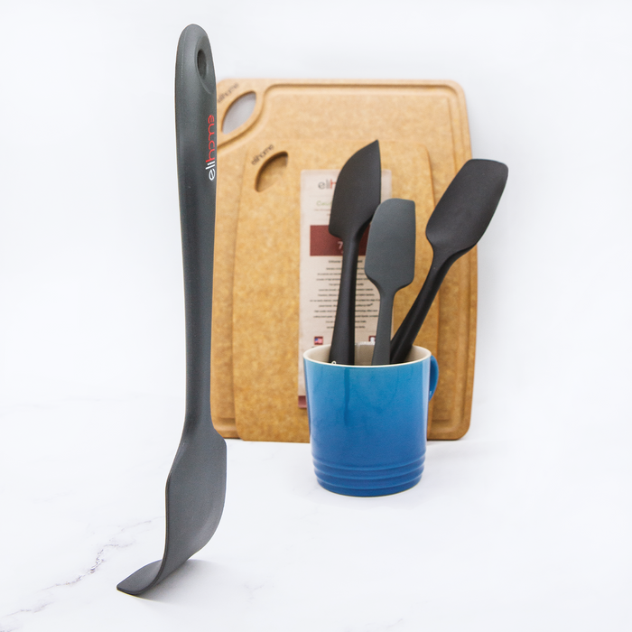 Black Silicone Spatula | 3 Piece Spatula Set | Elihome