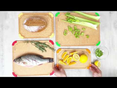 Premium Series 4 Pieces Cutting Board Set - Non Slip & Color Code (S+M+L+XL)